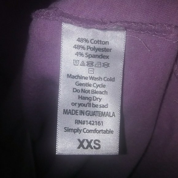 LuLaRoe Lilac Purple Short Sleeve Top Sz XXS - Picture 4 of 4